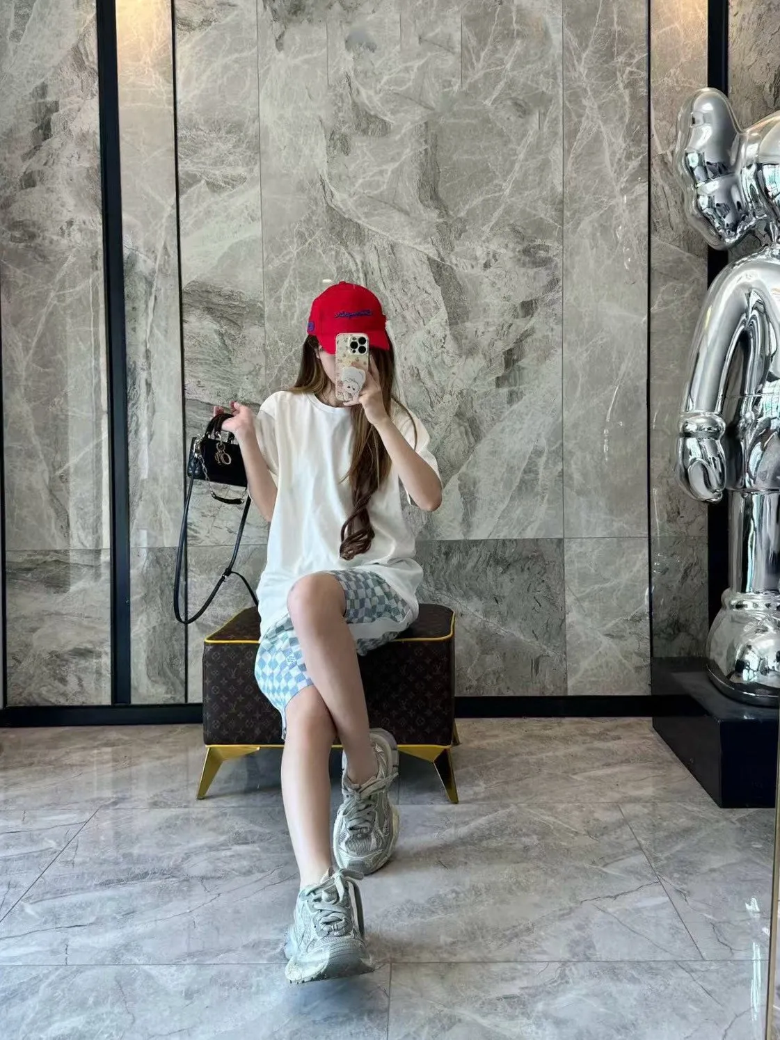 Louis Vuitton/Louis Vuitton gradient checkerboard shorts